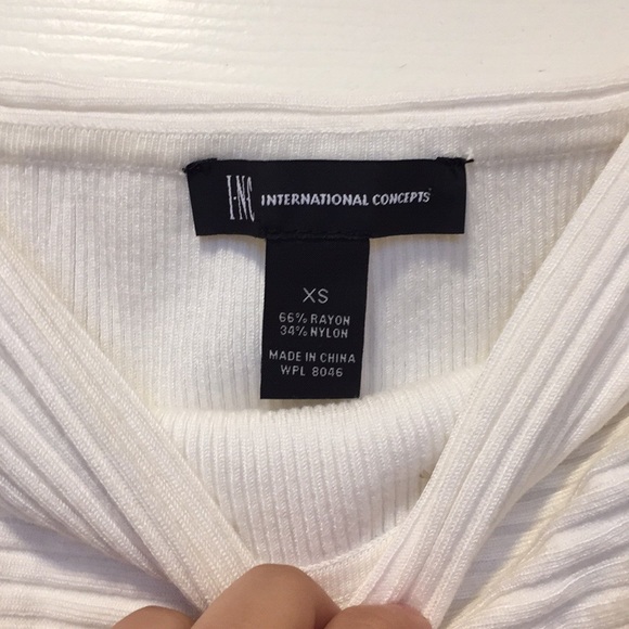 I.N.C off the shoulder white top - Picture 3 of 3